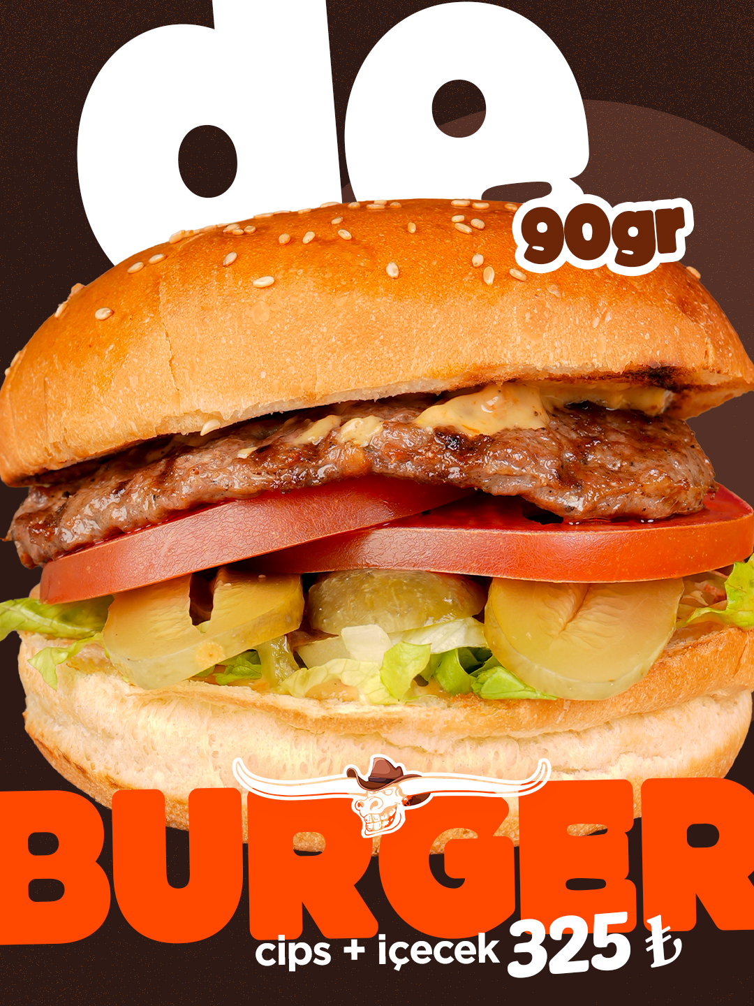 De Burger — cips ve içecekli menü